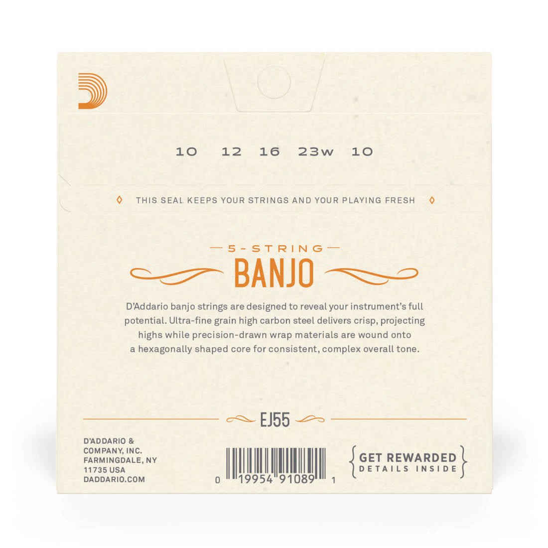 D'addario banjo 5 strings 10/23+10 - La Boîte Musicale - Banjo Strings - D'addario -