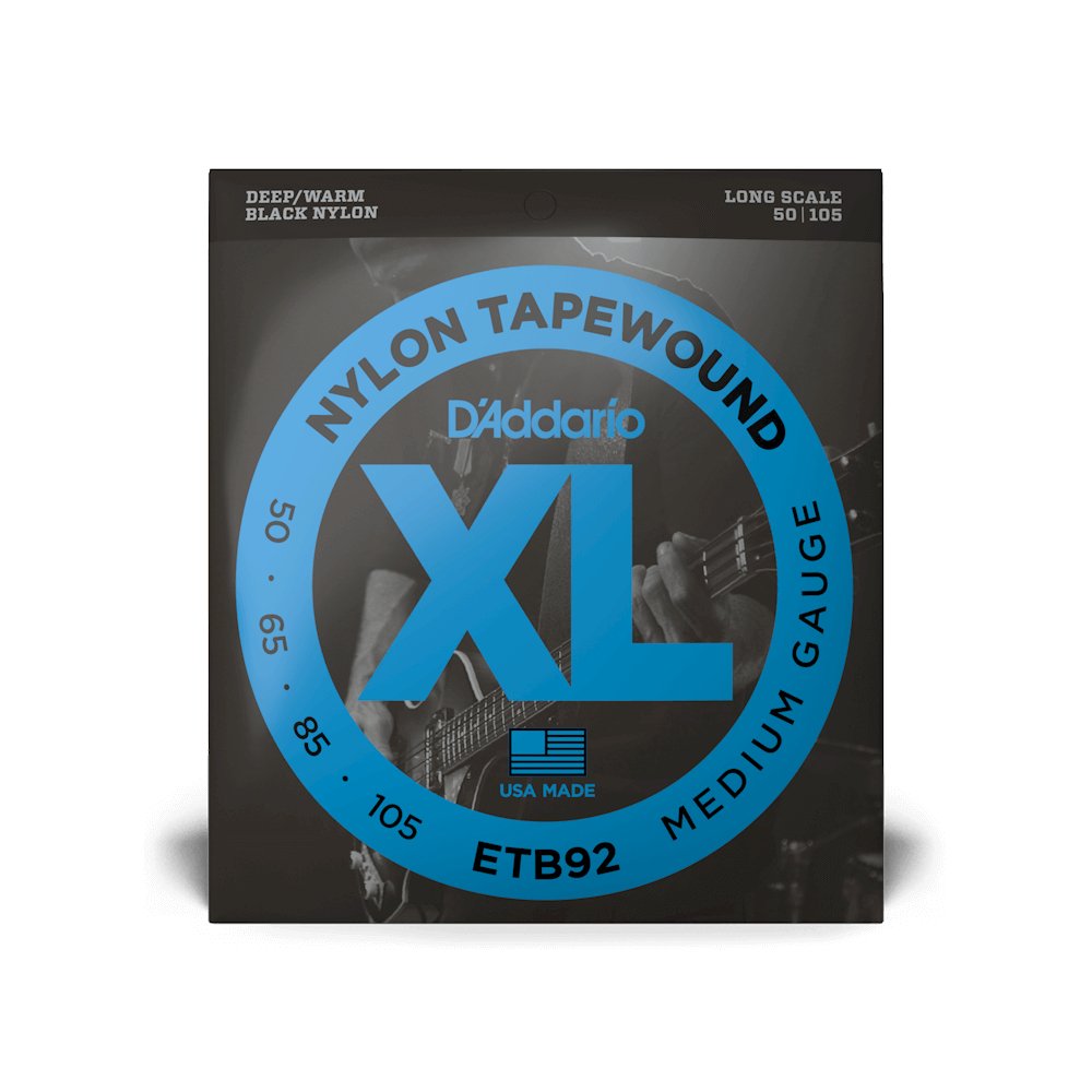 D'Addario - Bass String Black Nylon Tapewound 50 - 105 Medium / Long Scale Set - La Boîte Musicale - Electric Bass Strings - D'addario -