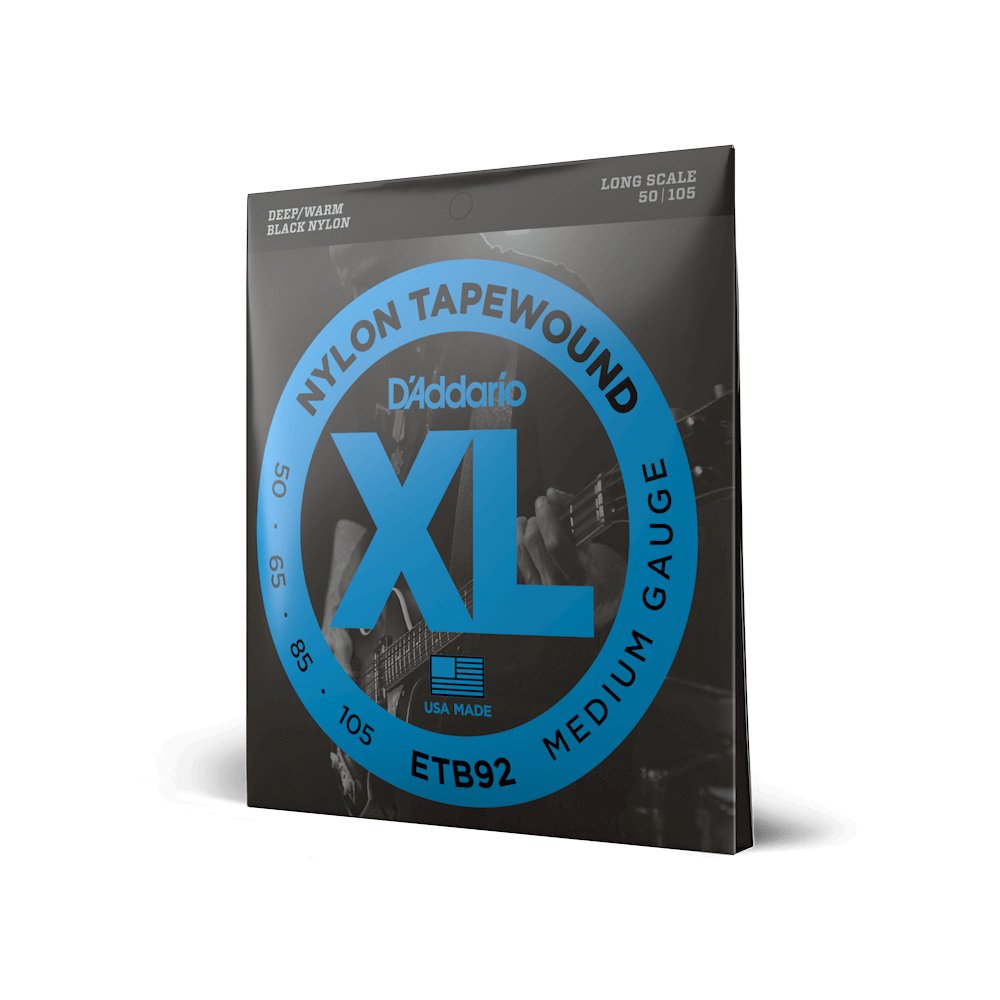 D'Addario - Bass String Black Nylon Tapewound 50 - 105 Medium / Long Scale Set - La Boîte Musicale - Electric Bass Strings - D'addario -