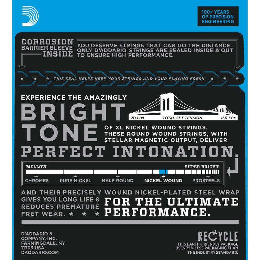 D'addario cordes EXL110 élect Reg Light 10 46 - La Boîte Musicale - Electric Guitar Strings - D'addario -