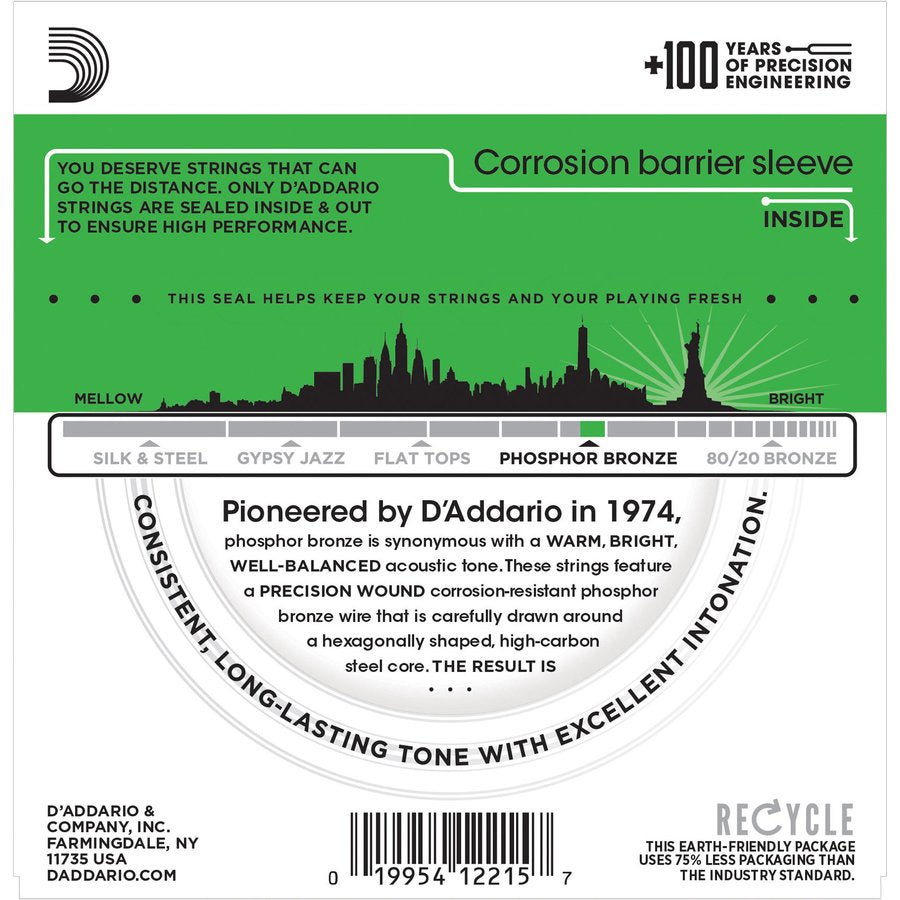 D'addario EJ18 Acoustic Heavy Gauge - La Boîte Musicale - Acoustic Guitar Strings - D'addario -