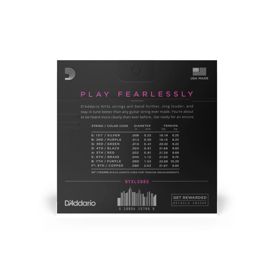 D'Addario elect. 8 strings NYXL 09 - 80 - La Boîte Musicale - Electric Guitar Strings - D'addario -