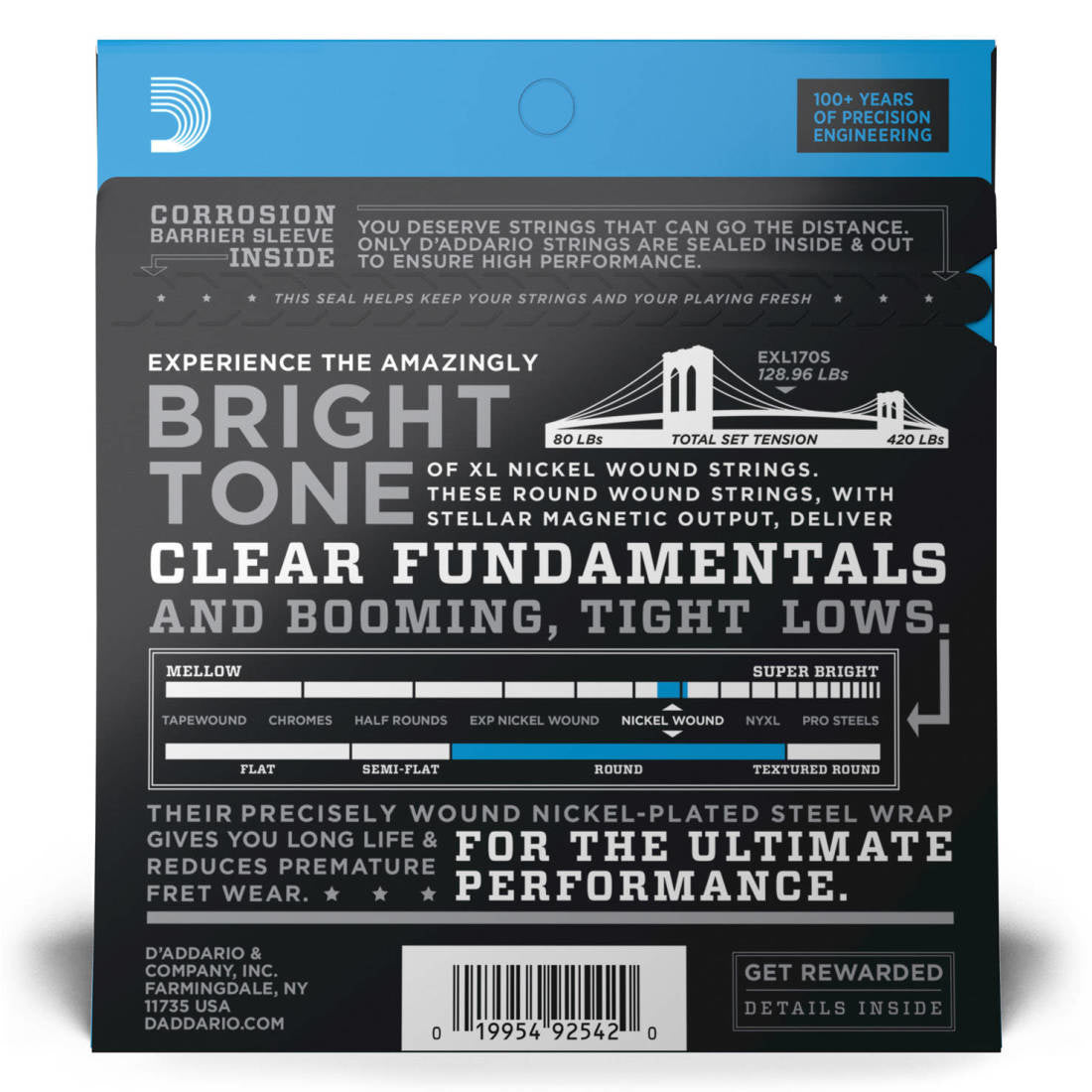 D'addario elect. Bass Short Scale 45 - 100 - La Boîte Musicale - Electric Bass Strings - D'addario -