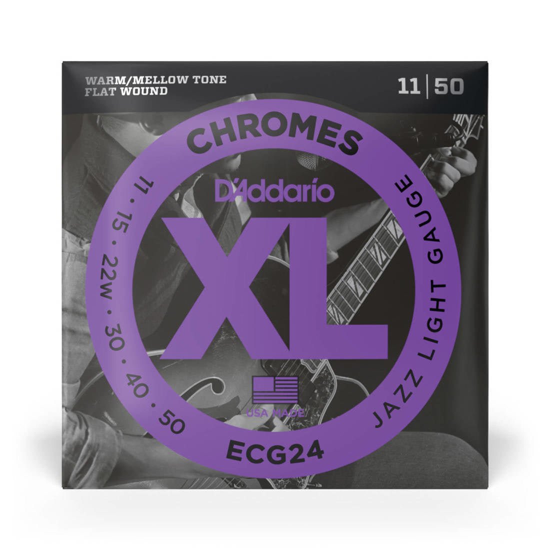 D'Addario elect. Chrome 11 - 50 flatwound - La Boîte Musicale - Electric Guitar Strings - D'addario -