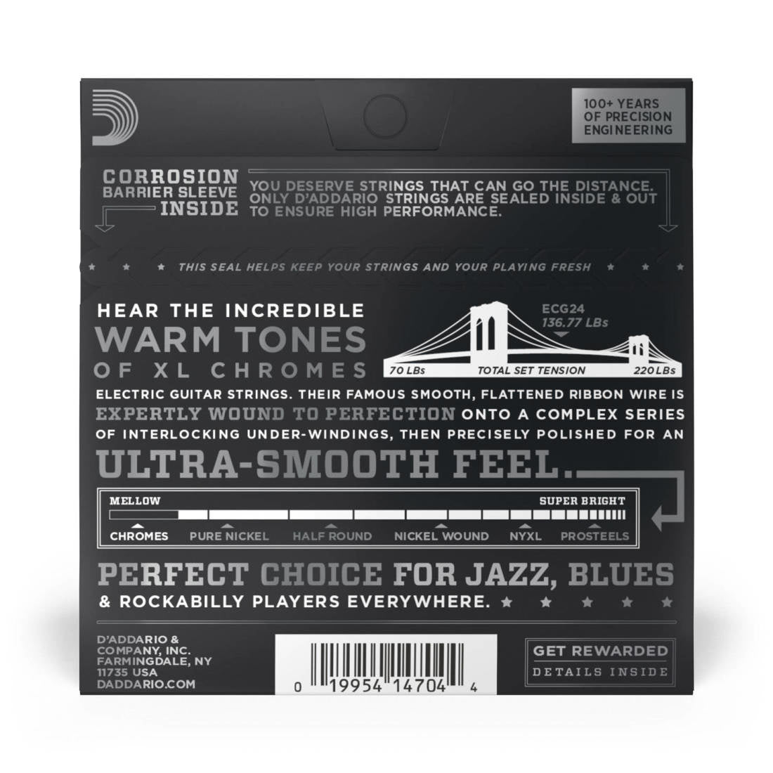 D'Addario elect. Chrome 11 - 50 flatwound - La Boîte Musicale - Electric Guitar Strings - D'addario -