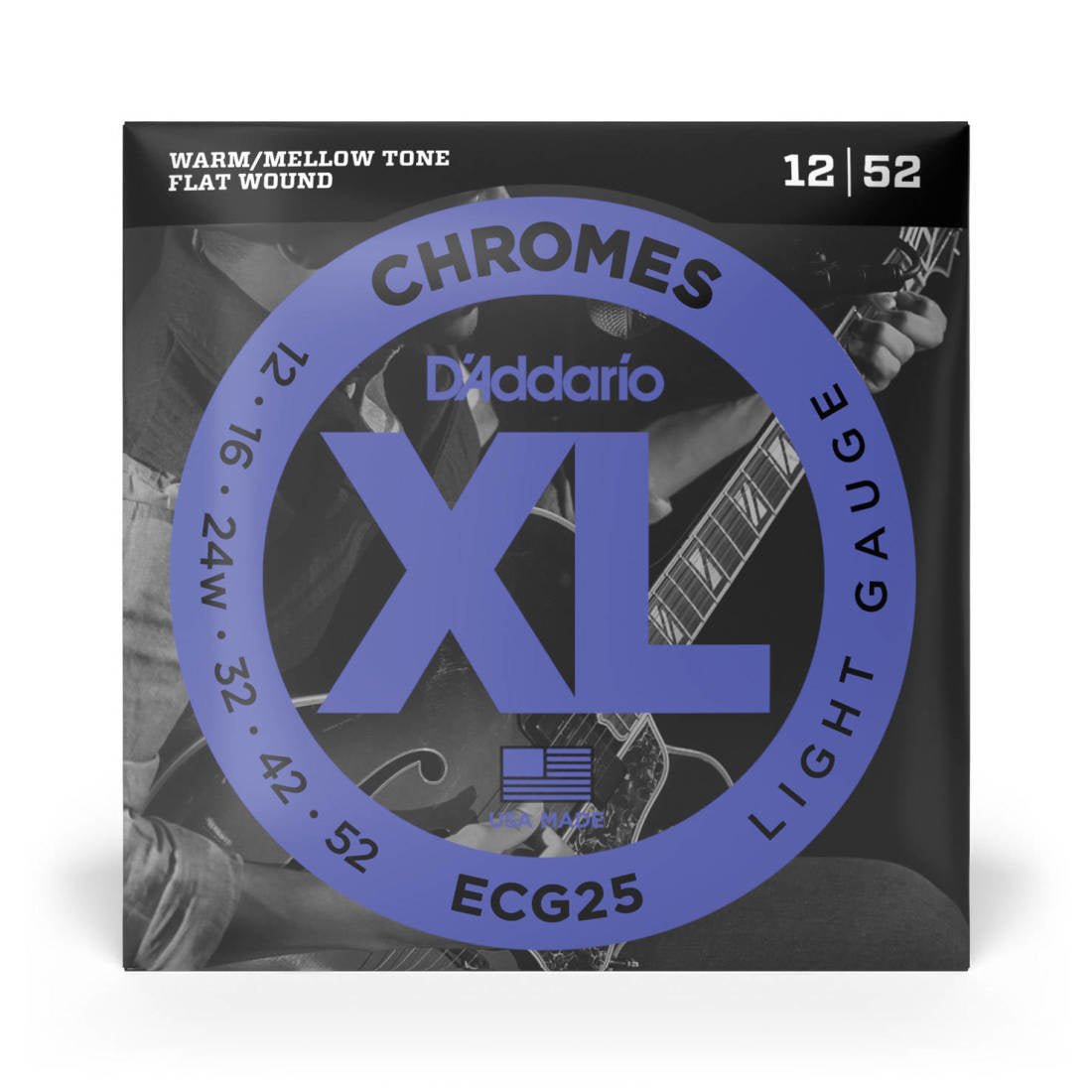 D'Addario elect. Chrome 12 - 52 flatwound - La Boîte Musicale - Electric Guitar Strings - D'addario -