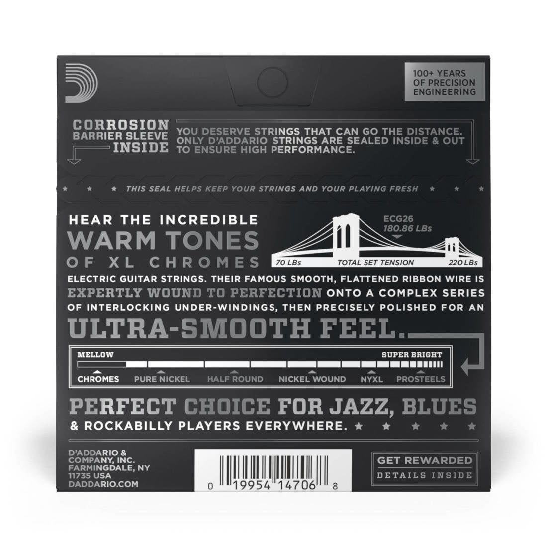 D'addario elect. Chrome 13 - 56 flatwound - La Boîte Musicale - Electric Guitar Strings - D'addario -