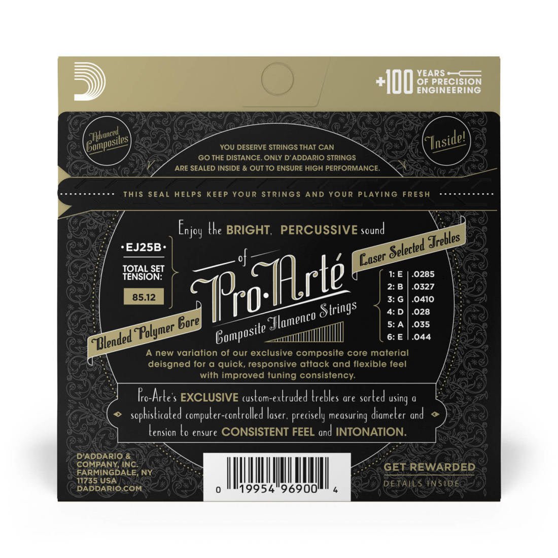 D'addario flamenco Black Nylon custom tension - La Boîte Musicale - Classical Guitar Strings - D'addario -