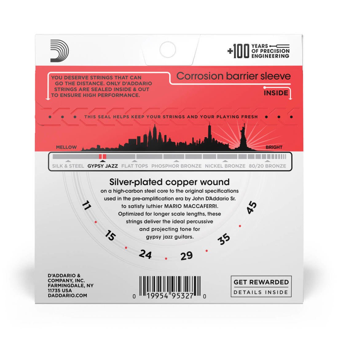 D'Addario - Gypsy Jazz 11 - 45 - La Boîte Musicale - Acoustic Guitar Strings - D'addario -