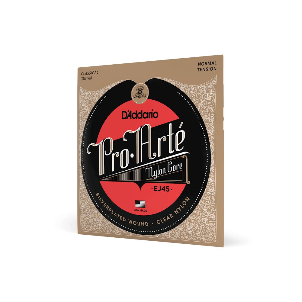 D'addario - Normal Tension Silver Plated Wrap - Nylon Core - Clear Nylon Trebles - La Boîte Musicale - Classical Guitar Strings - D'addario -