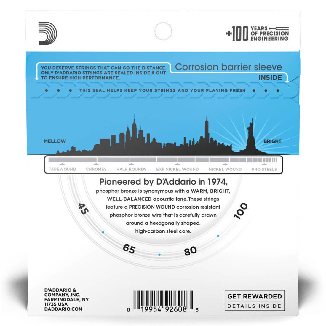 D'Addario strings Acoust Bass 45 - 100 - La Boîte Musicale - Acoustic Bass Strings - D'addario -