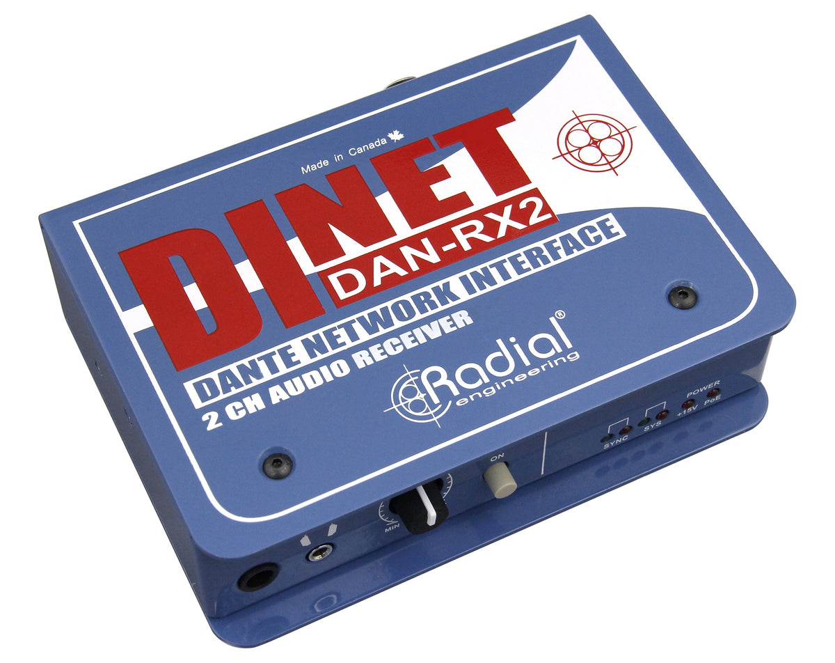 Radial DiNet DAN-RX2 - 2-Channel Dante Network Receiver - product view 2
