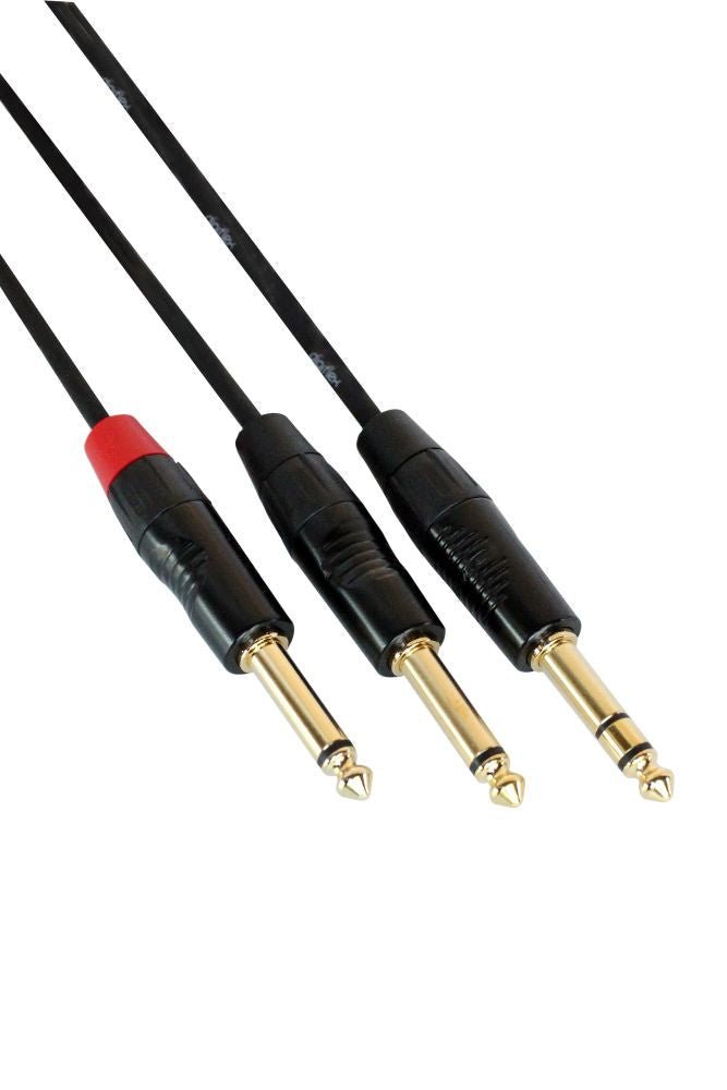 Digiflex - 6 Foot Pro Insert Cable - TRS to 2 x Phone Plugs - La Boîte Musicale - TRS Cables - Digiflex -