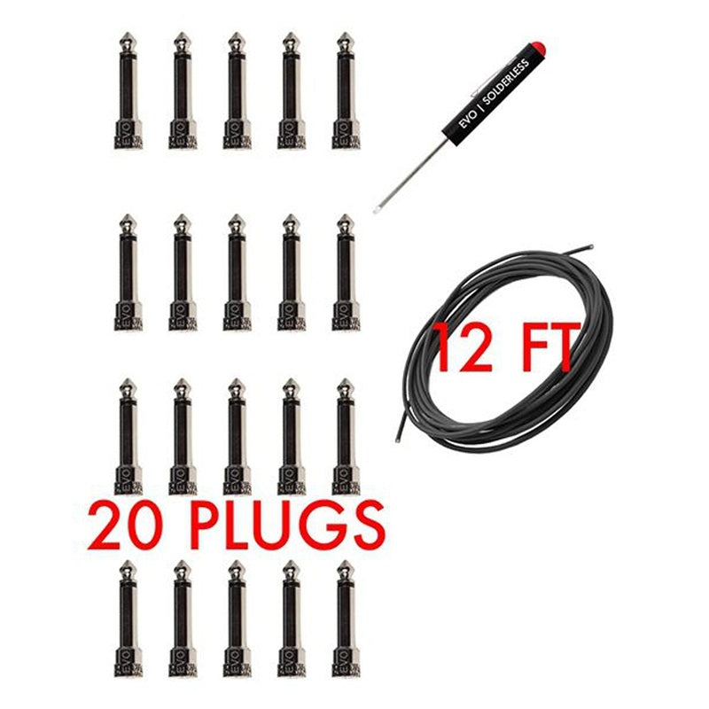 Disaster Area EVO Solderless Cable Kit (2012 kit – 20 plugs, 12ft. of cable)