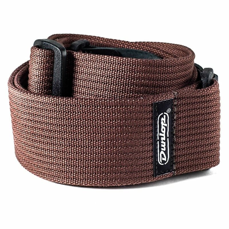 Dunlop - Ribbed Cotton Chocolate Guitar Strap - La Boîte Musicale - Jim Dunlop -