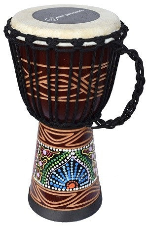 ECKO 40CM CARVED DJEMBE - CANDY DESIGN