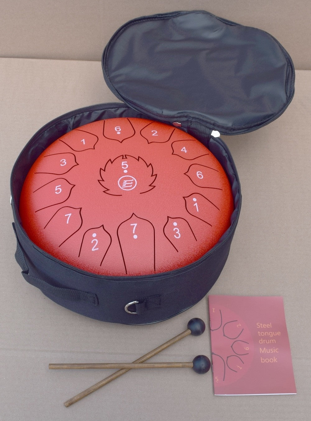 ECKO TD12/13N - TONGUE DRUM - 12 INCH - 13 NOTES - RED