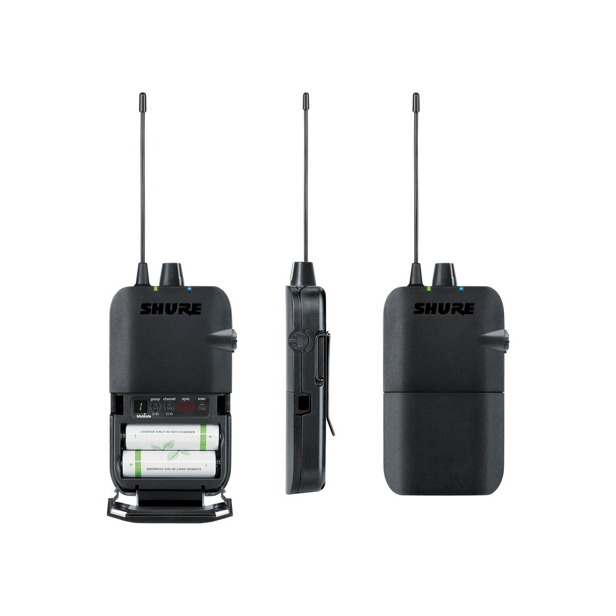 Shure P3R-H20 - PSM300 Receiver without Earphones - product view 1