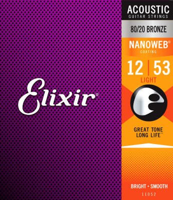 Elixir strings acoust 80/20 Nano Light 12 - 53 - La Boîte Musicale - Acoustic Guitar Strings - Elixir -