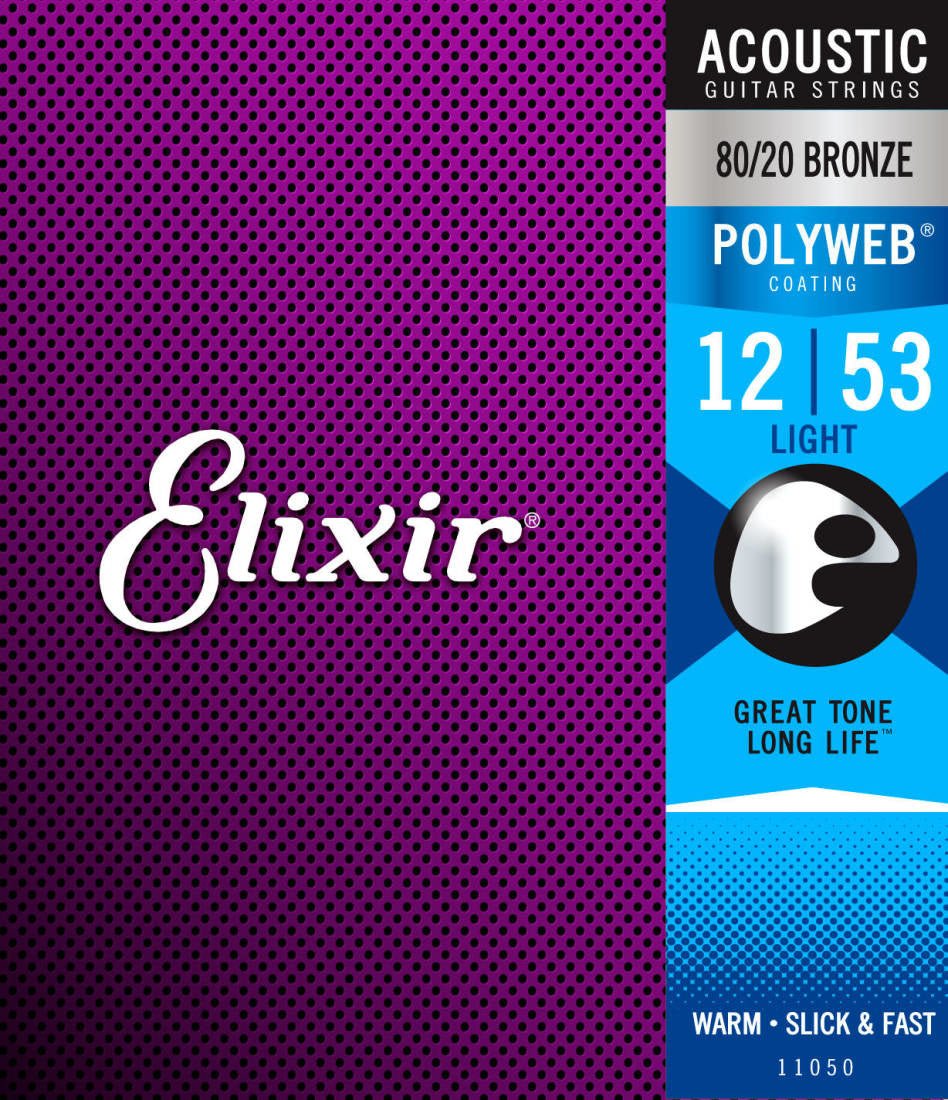 Elixir strings acoust 80/20 Poly Light 12 - 53 - La Boîte Musicale - Acoustic Guitar Strings - Elixir -