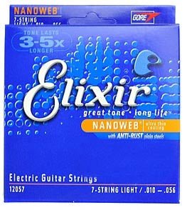 Elixir strings Elec 7 Strings nano Light 10 - 56 - La Boîte Musicale - Electric Guitar Strings - Elixir -