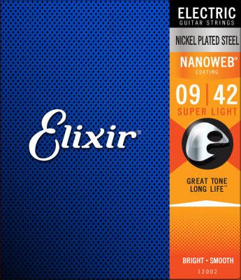Elixir strings Elec Nano Super - Light 9 - 42 - La Boîte Musicale - Electric Guitar Strings - Elixir -