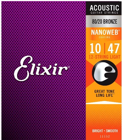 Elixir strings phosphor bronze 12 strings 10/47 - La Boîte Musicale - Acoustic Guitar Strings - Elixir -