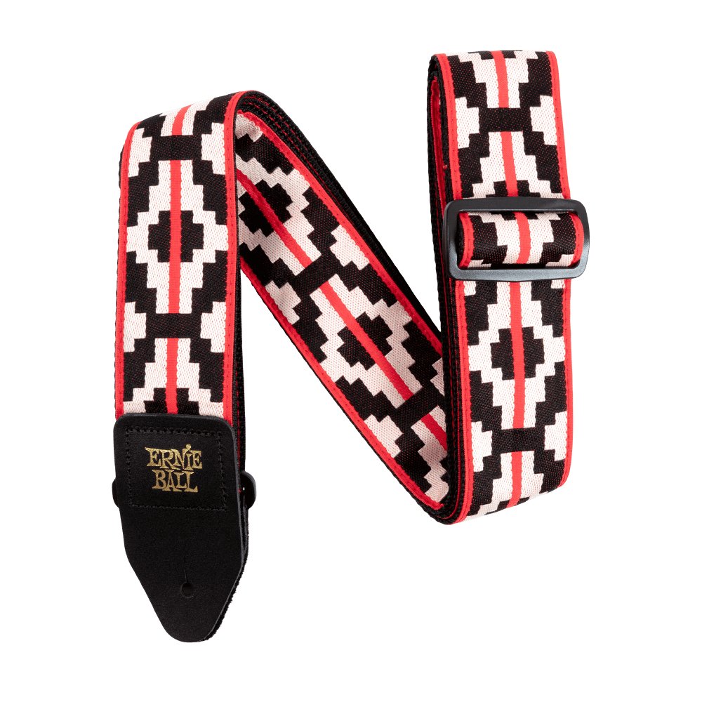 Ernie Ball - Classic Jacquard Guitar Strap/Bass Strap - Ristra Red - La Boîte Musicale - Ernie Ball -