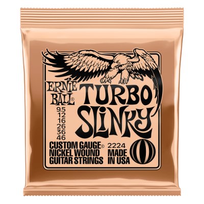 Ernie Ball elect. Turbo slinky 9.5 - 46 - La Boîte Musicale - Electric Guitar Strings - Ernie Ball -