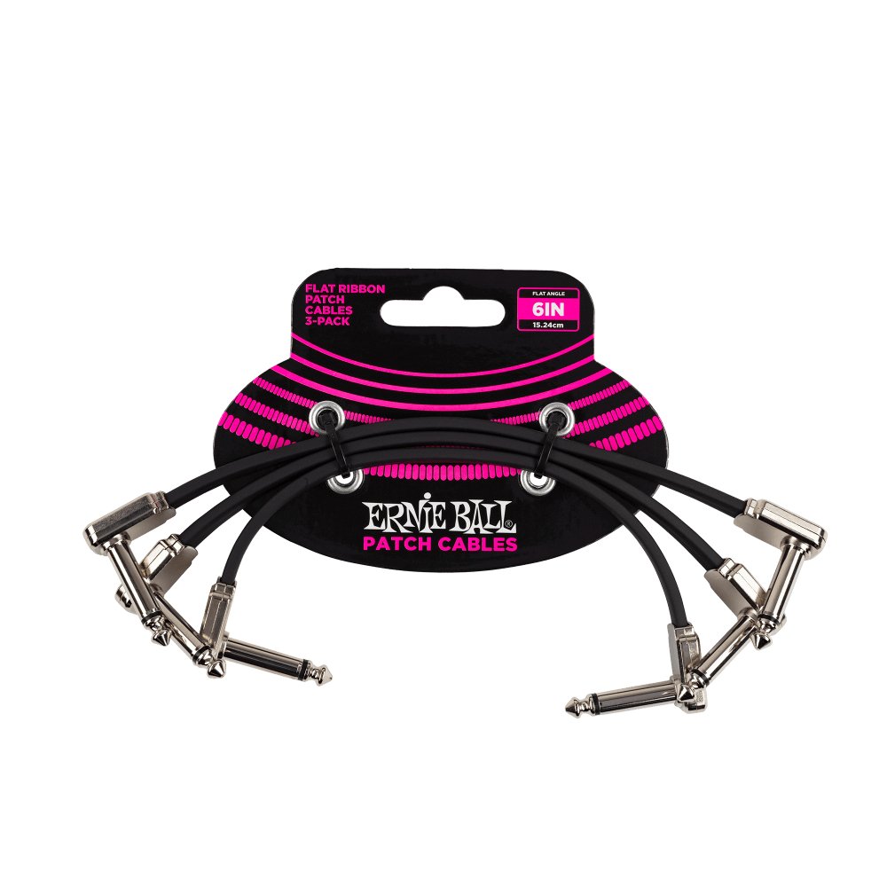Ernie Ball - Flat ribbon Patch Cables - 3 - pack - La Boîte Musicale - Patch Cables - Ernie Ball -