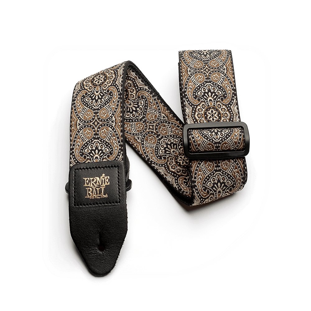 Ernie Ball - Gold & Black Paisley Jacquard Strap - La Boîte Musicale - Ernie Ball -