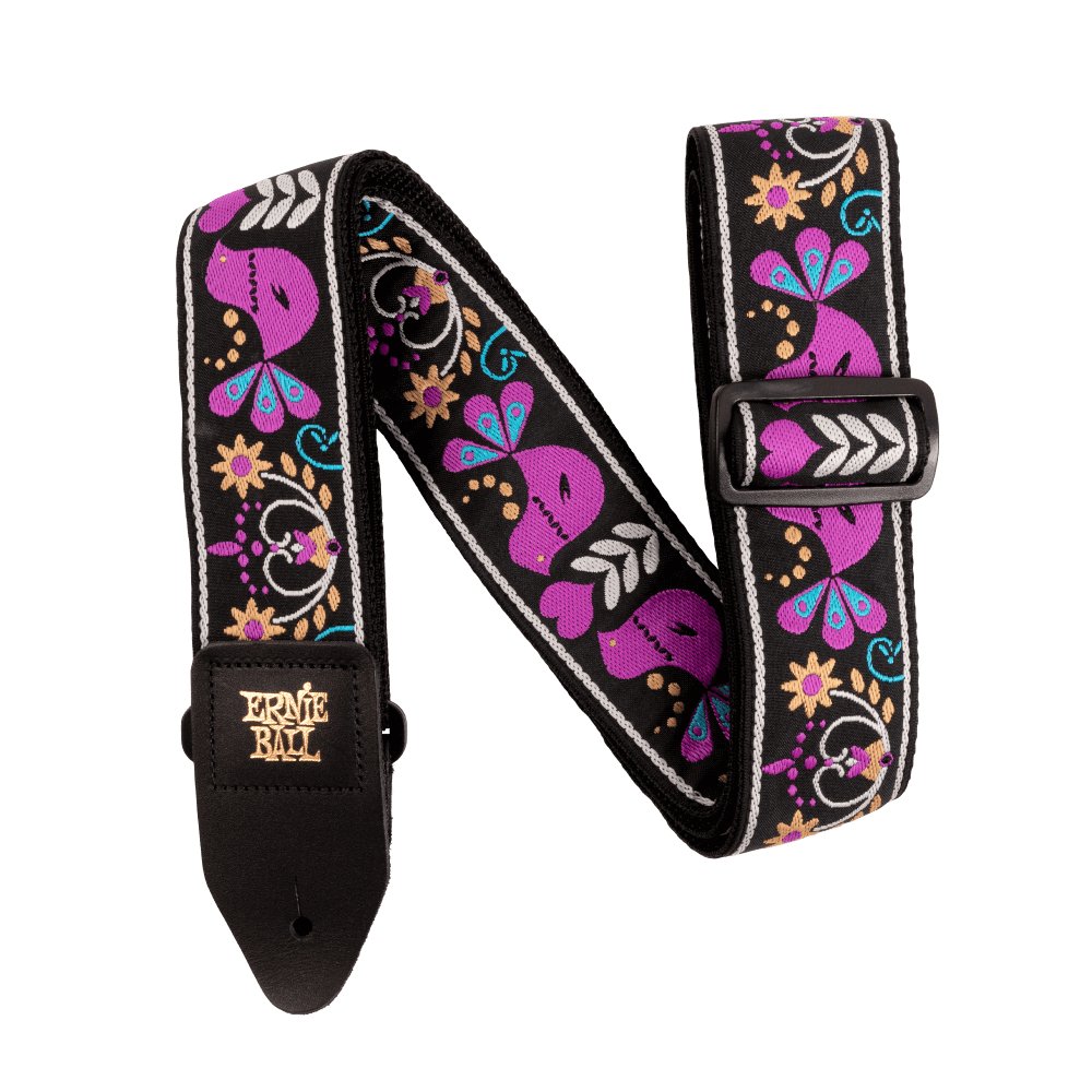 Ernie Ball - Guitar/Bass Strap - Purple Bird Lupin - La Boîte Musicale - La Boîte Musicale -