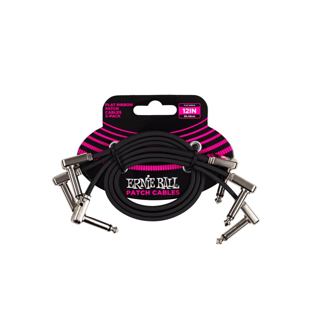 Ernie ball - Patch Cables Flat Ribbon 3 X 12 - La Boîte Musicale - Patch Cables - Ernie Ball -