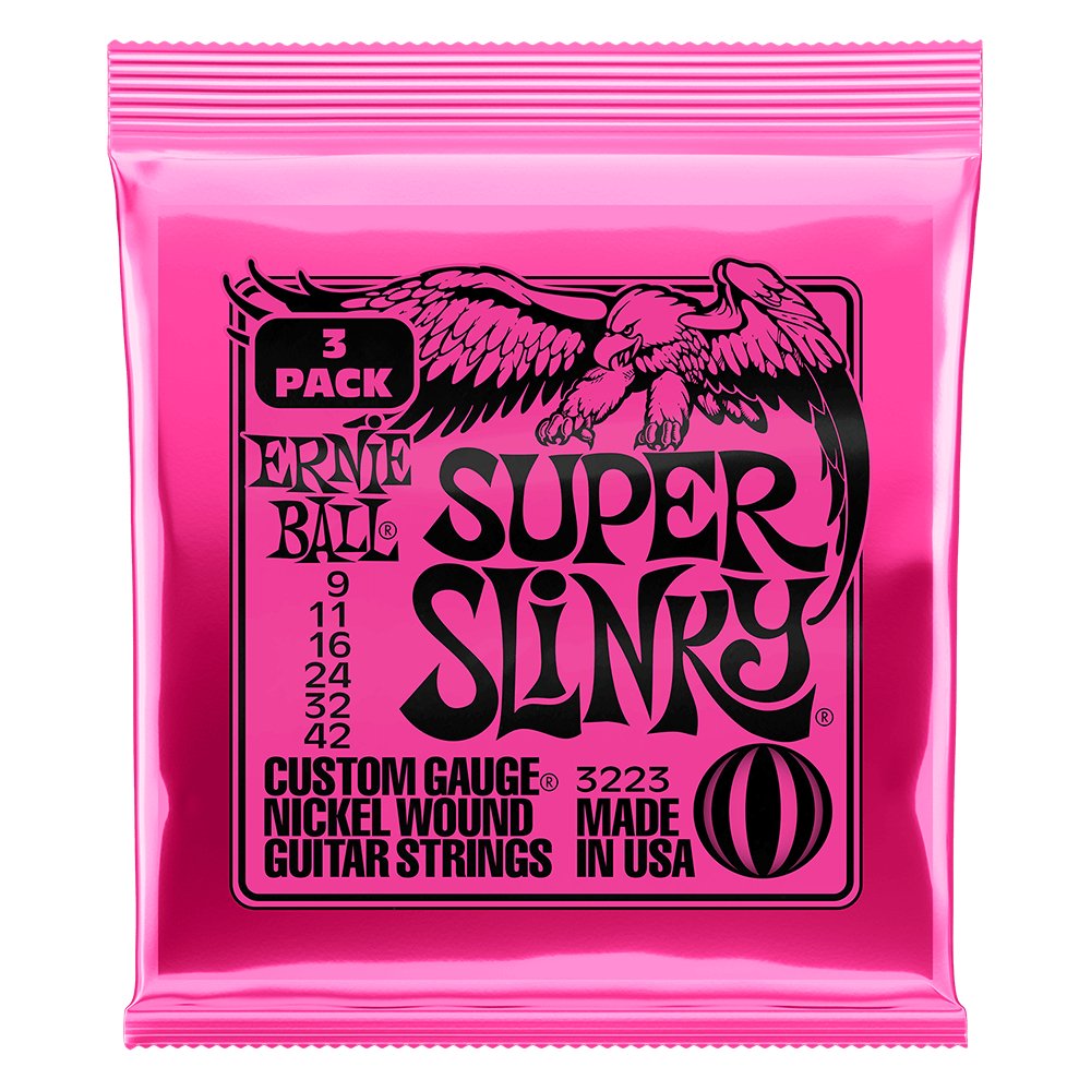 Ernie Ball - Regular Slinky Nickel Wound Electric Guitar Strings 09 - 42 Gauge - 3 Pack - La Boîte Musicale - La Boîte Musicale -