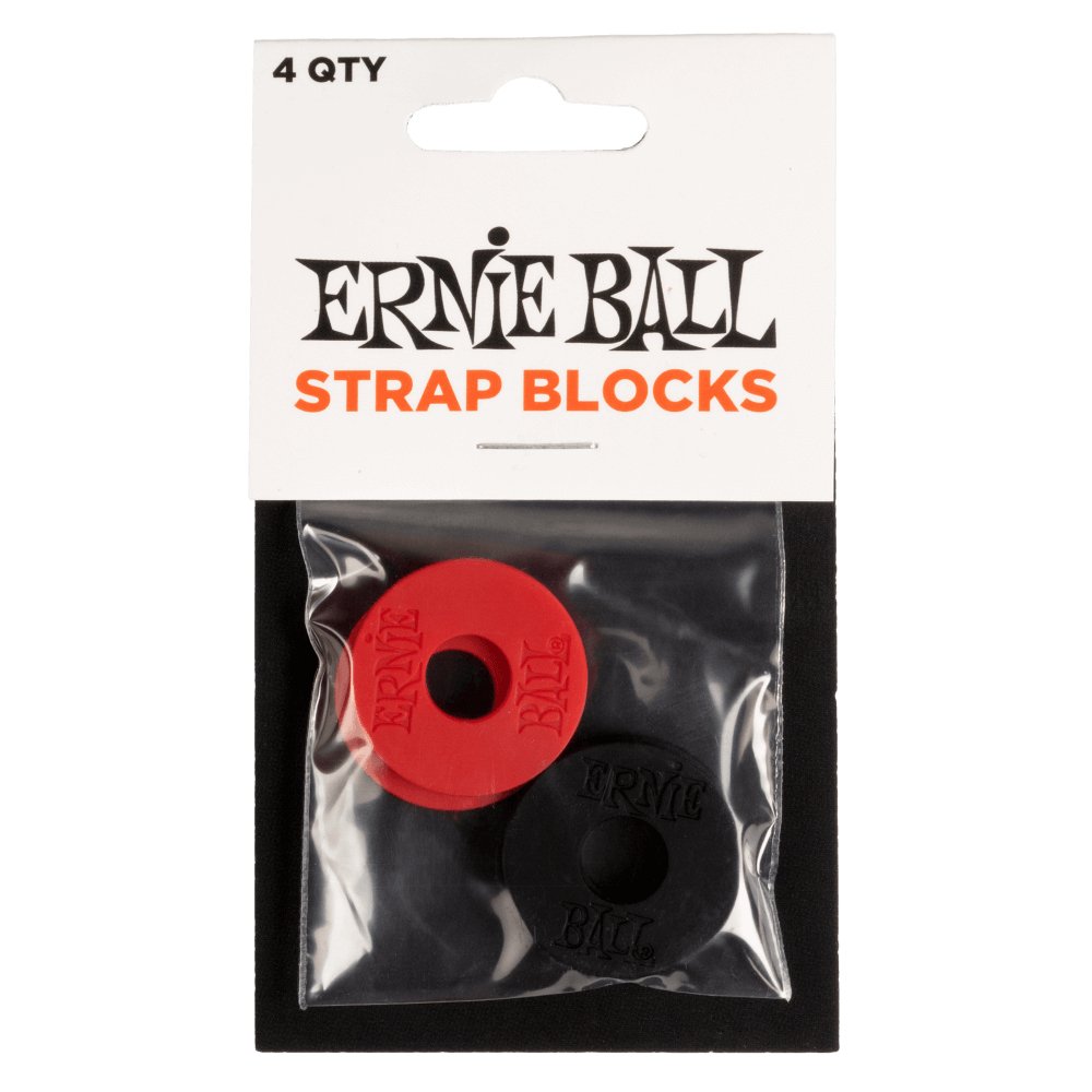 Ernie Ball - Strap Blocks Red & Black (4) - La Boîte Musicale - La Boîte Musicale -