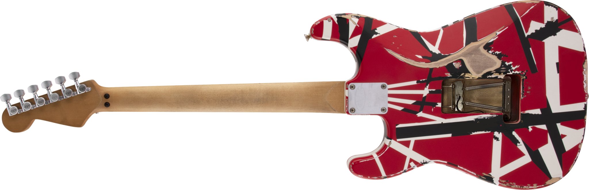 EVH - Striped Series Frankenstein™ Frankie - Maple Fingerboard - Red with Black Stripes Relic - La Boîte Musicale - Electric Guitars - EVH -