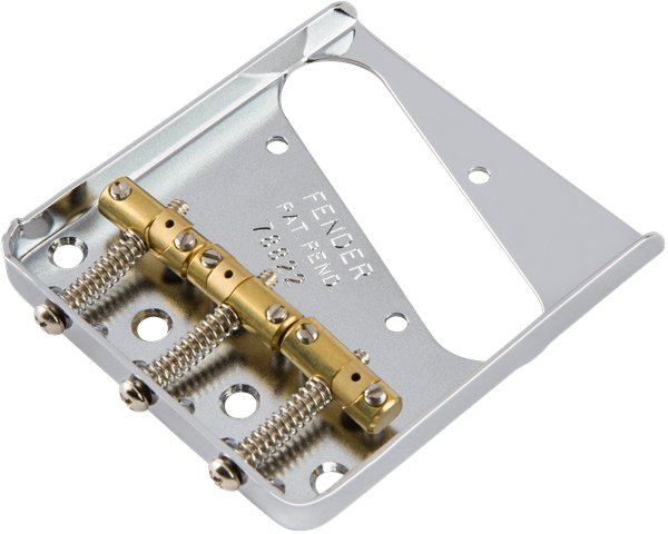 Fender 3 - Saddle American Vintage Hot Rod Telecaster Bridge Assembly with Compensated Brass Saddles - Nickel - La Boîte Musicale - Guitar Bridges - Fender -