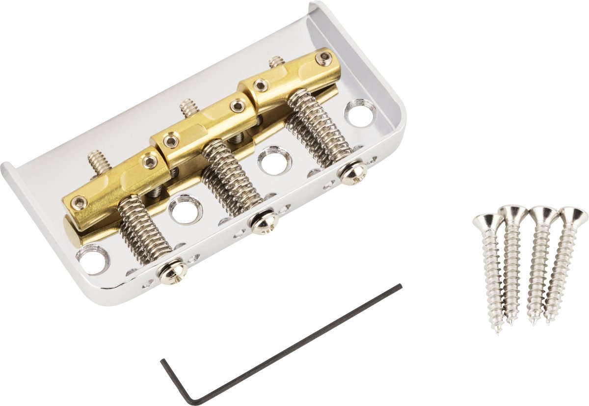 Fender - 3 - Saddle Custom Cut - Off Vintage - Style Tele® Bridge with Compensated - La Boîte Musicale - Guitar Bridges - Fender -
