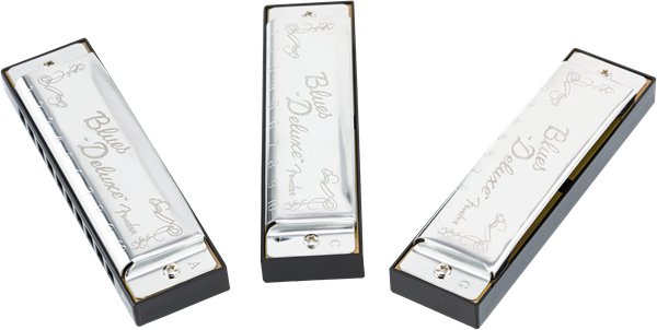 Fender - Blues Deluxe Harmonica - Pack of 3 - with Case - La Boîte Musicale - Fender -