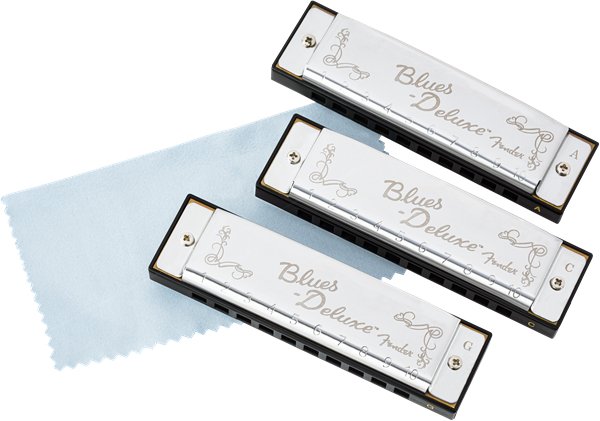 Fender - Blues Deluxe Harmonica - Pack of 3 - with Case - La Boîte Musicale - Fender -