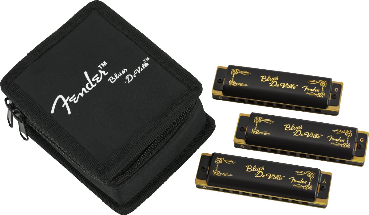 Fender - Blues DeVille Harmonica - Pack of 3 - with Case - La Boîte Musicale - Fender -