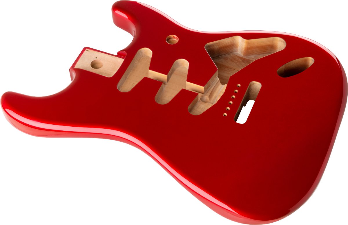 Fender - Classic Series 60's Stratocaster® SSS Alder Body Vintage Bridge Mount Candy Apple Red - La Boîte Musicale - Stratocaster Bodies - Fender -