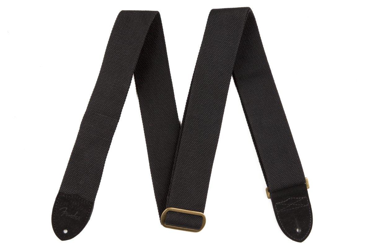 Fender - Cotton/Leather Strap - Black - 2 - La Boîte Musicale - Fender -