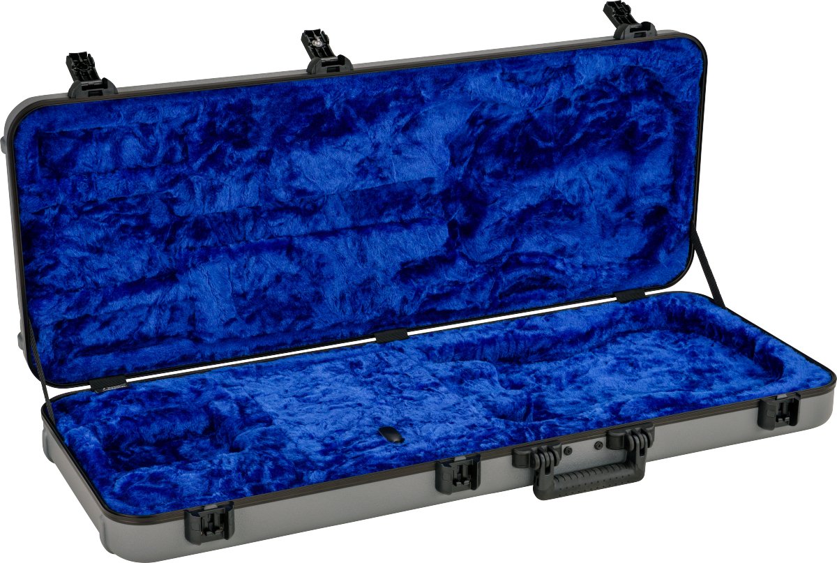 Fender - Deluxe Molded Strat/Tele Case - Silver/Blue - La Boîte Musicale - Disquaire -
