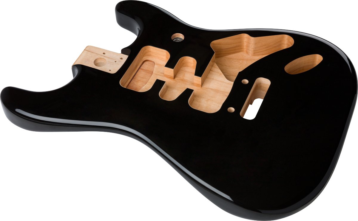 Fender - Deluxe Series Stratocaster® HSH Alder Body 2 Point Bridge Mount - Black - La Boîte Musicale - Stratocaster Bodies - Fender -