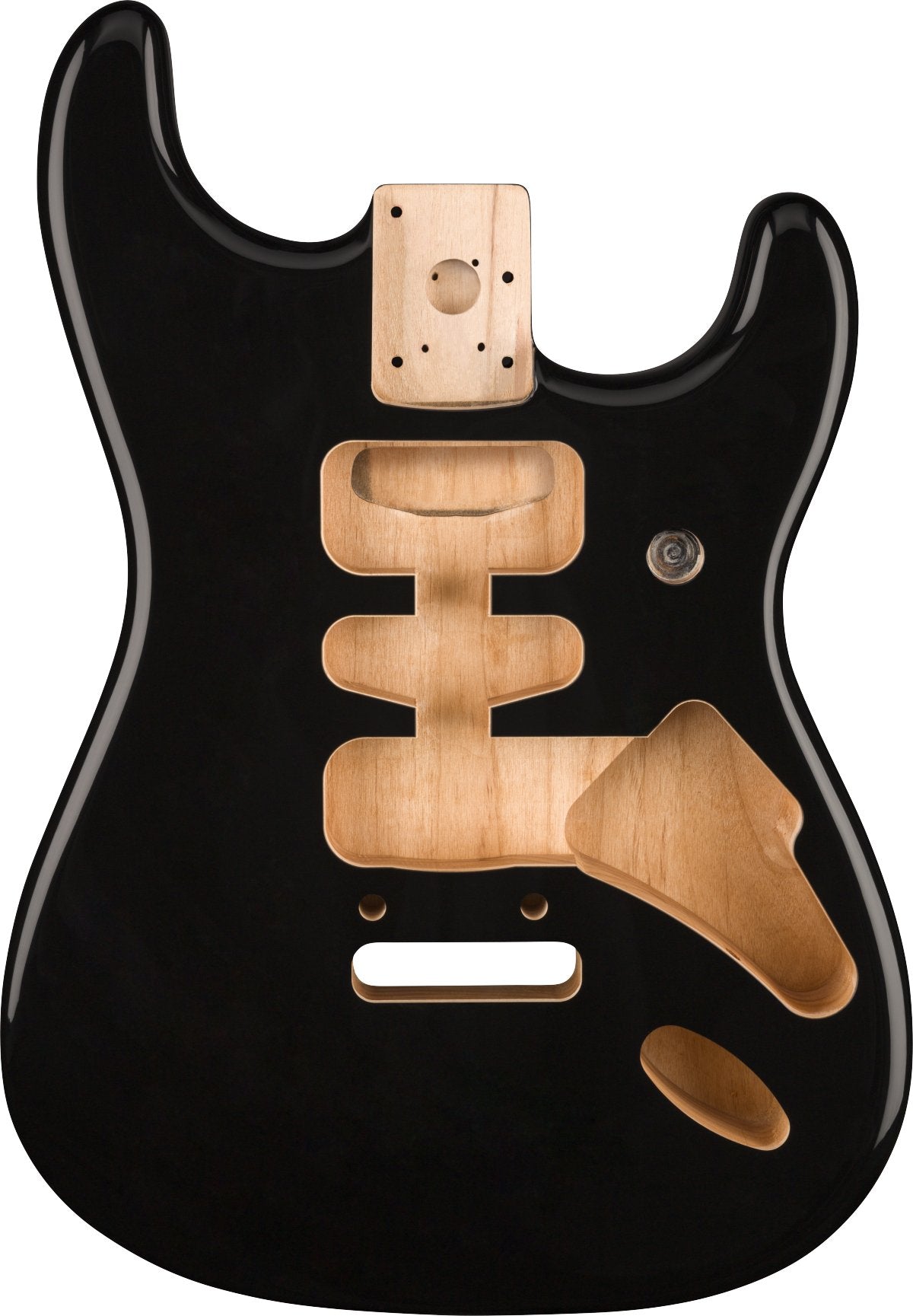 Fender - Deluxe Series Stratocaster® HSH Alder Body 2 Point Bridge Mount - Black - La Boîte Musicale - Stratocaster Bodies - Fender -