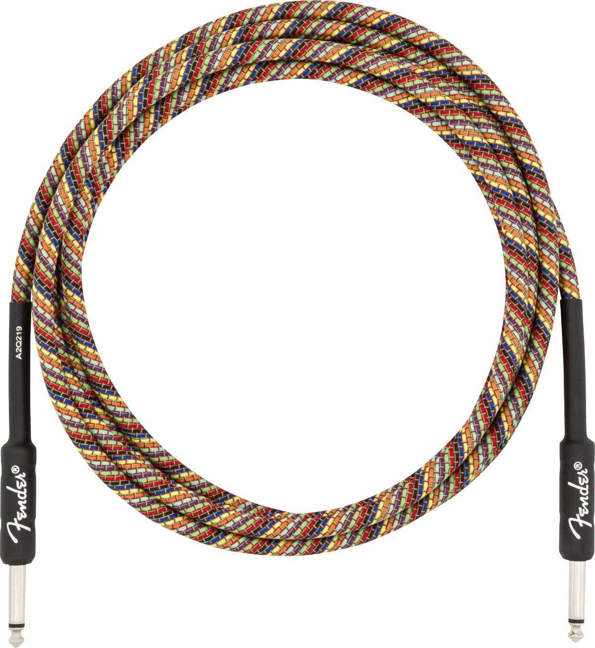 Fender - Festival Instrument Cable - Straight/Straight - 10' - Pure Hemp - Rainbow - La Boîte Musicale - La Boîte Musicale -