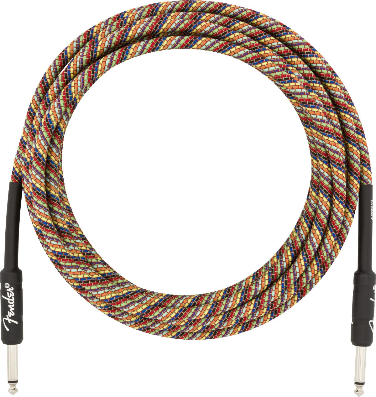 Fender - Festival Instrument Cable - Straight/Straight - 18.6' - Pure Hemp - Rainbow - La Boîte Musicale - La Boîte Musicale -