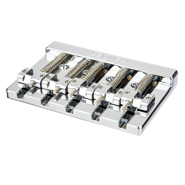 Fender® HiMass™ 5 - String Bass Narrow Bridge Assembly With Brass Saddles - Chrome - La Boîte Musicale - Bass Bridges - Fender -