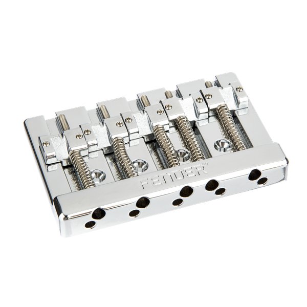 Fender® HiMass™ 5 - String Bass Narrow Bridge Assembly With Brass Saddles - Chrome - La Boîte Musicale - Bass Bridges - Fender -